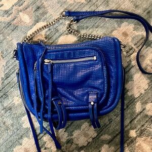 Buttery Blue Leather Crossbody Bag